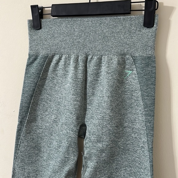 Gymshark Flex Cycling Bike Shorts Studio Green Marl Size Medium - Picture 3 of 7